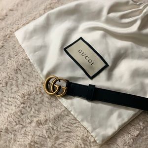 Gucci Leather Belt with Double G buckle